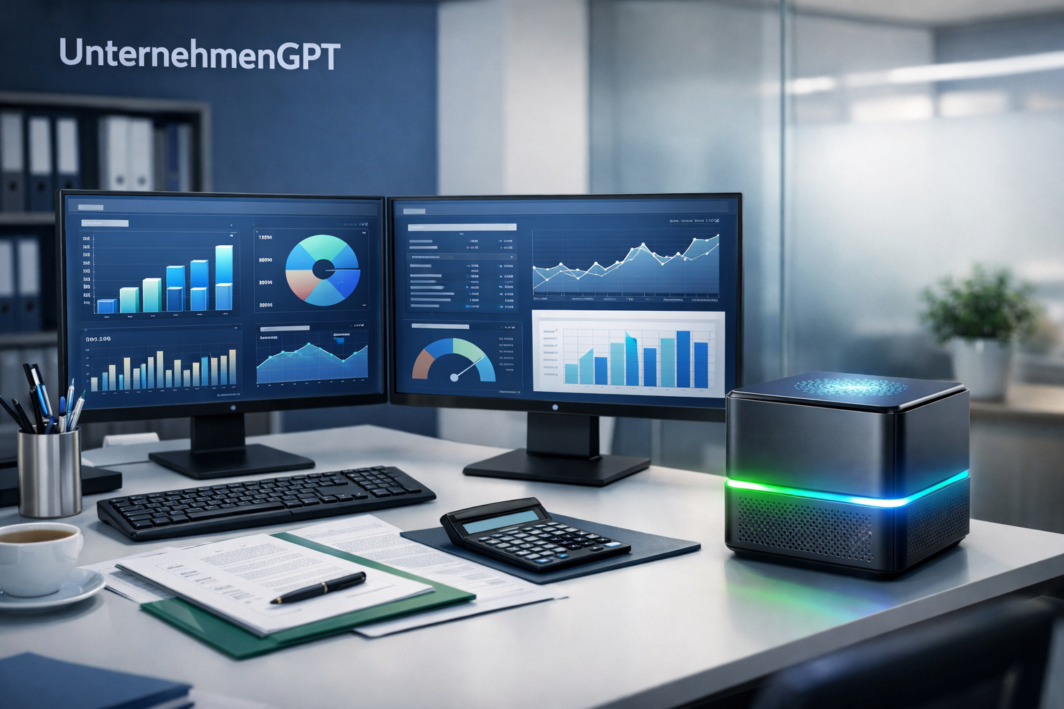 Steuerberatung mit DATEV-Arbeitsplatz und integrierter KI-Box.